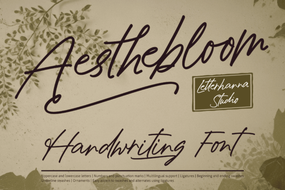 Aesthebloom Font: Elegant Script for Handmade Labels