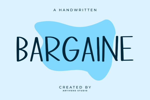Bargaine Font: A Handwritten Typeface for Editorial Design