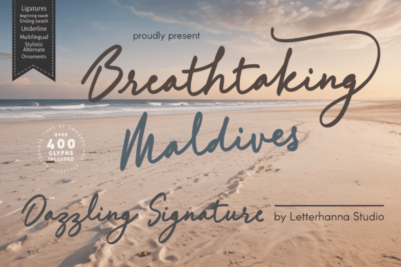Breathtaking Maldives Font Review: Bold Signature Style