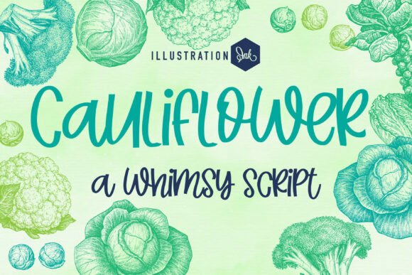 Cauliflower Font: Whimsical Script for Handmade Products