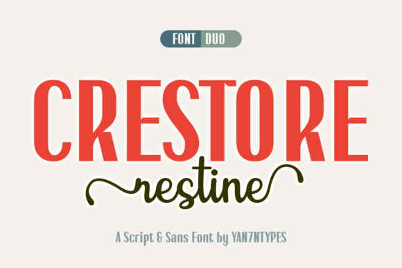 Crestore Restine Duo Font for Handmade Products