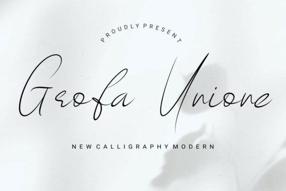 Grofa Unione Font: Elegant Script for Editorial Design