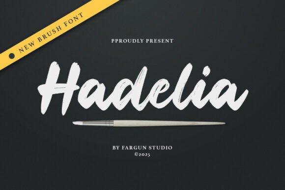 Hadelia Font: Bold Brush Script for Web Design