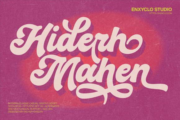 Hiderh Mahen Font: Retro Script for Modern Marketing