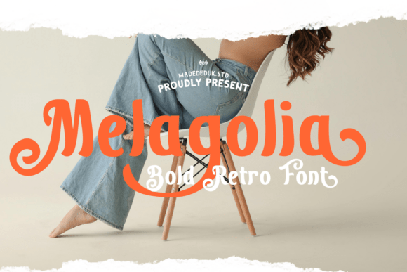 Melagolia Font: Bold Retro Typography for Editorial Design