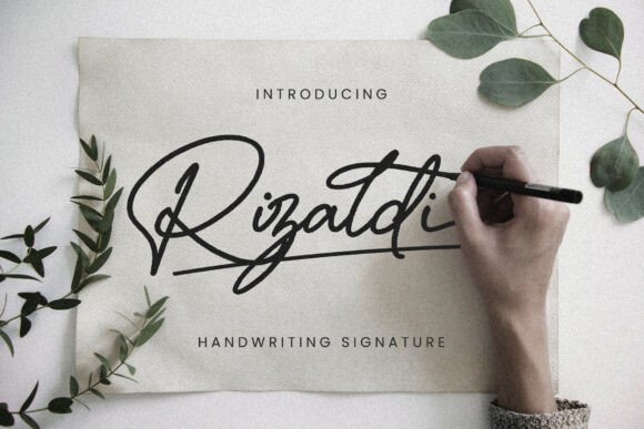Rizaldi Regular: A Signature Font for Handmade Labels
