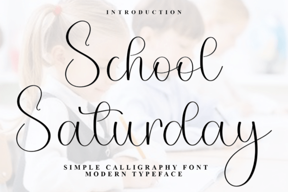 School Saturday Font: Festive Script for Makers