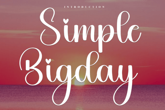 Simple Bigday Font for Handmade Products